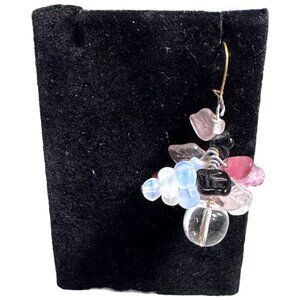 Handcrafted For pendant Glass Beaded Drop Earring Artisan Vintage Single Crafts
